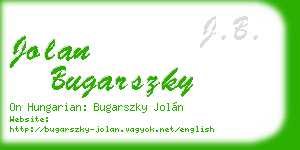 jolan bugarszky business card